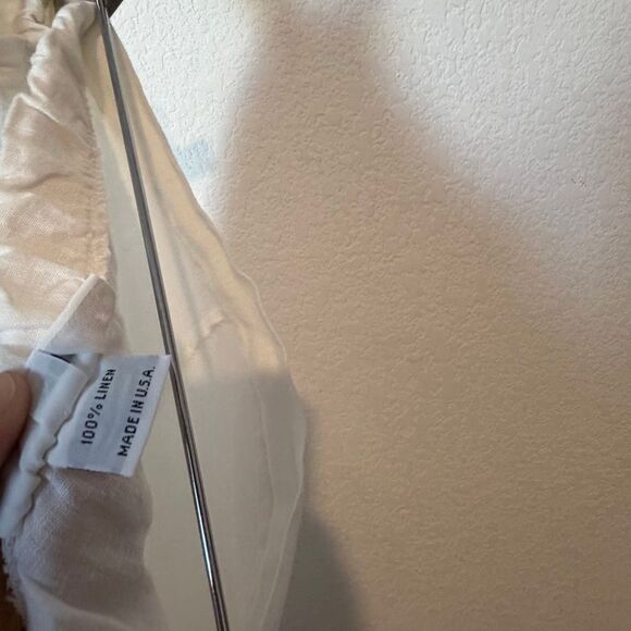 Bryn Walker White Linen Campa Balloon Leg Cropped Pants Lagenlook Women's Medium - Picture 6 of 6